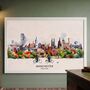 Manchester Skyline Illustration, thumbnail 4 of 4