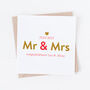 Personalised Wedding Day Card Mr And Mrs, thumbnail 1 of 2