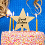 'Sweet Sixteen' 16th Birthday Gold Star Cake Topper, thumbnail 1 of 6