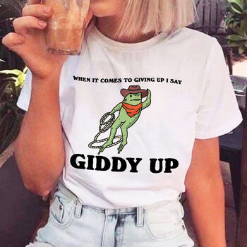 'Giddy Up' Positive Graphic Tshirt, 4 of 5