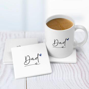 Personalised Script Dad Mug – Minimalist Father’s Day Gift With Heart Detail, 5 of 9