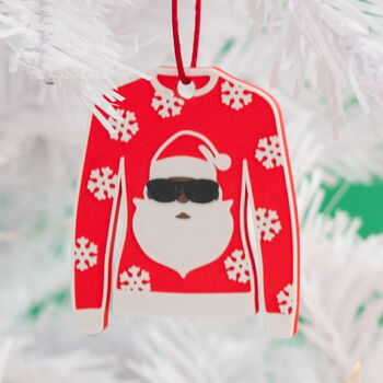 Christmas Jumper Tree Decoration Santa, 2 of 4