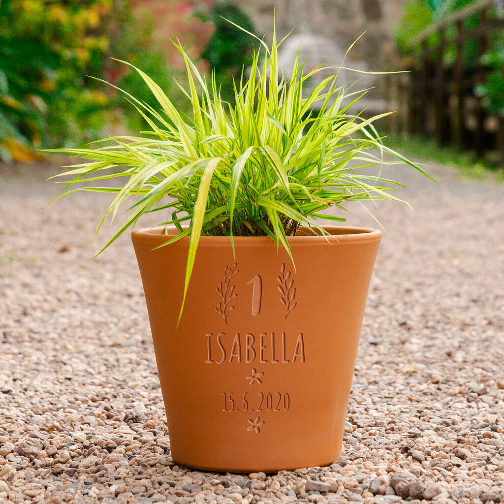 1st Birthday Personalised Plant Pot, 1 of 5