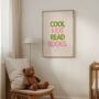 Cool Kids Read Books | Pear, Blush And Cream | Art Print, thumbnail 2 of 4
