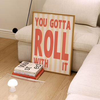 Roll With It Oasis Retro Music Giclée Art Print, 5 of 6