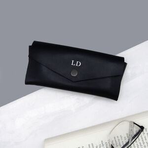 Personalised Luxury Leather Double Glasses Case
