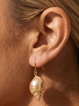 Coastal Shell Drop Hook Earrings, 3 of 5
