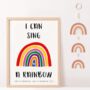 'I Can Sing A Rainbow' Nursery Rhyme Print, thumbnail 5 of 5