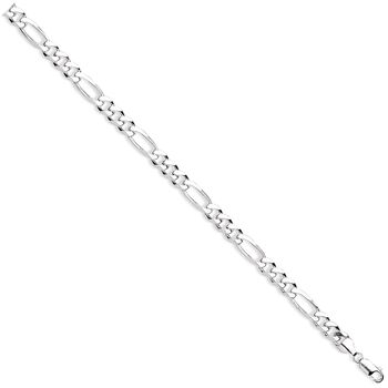 Mens Sterling Silver Heavy Figaro Chain Necklace, 7 of 12