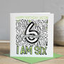 Personalised 6th Birthday Card, thumbnail 4 of 5