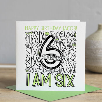 Personalised 6th Birthday Card, 4 of 5