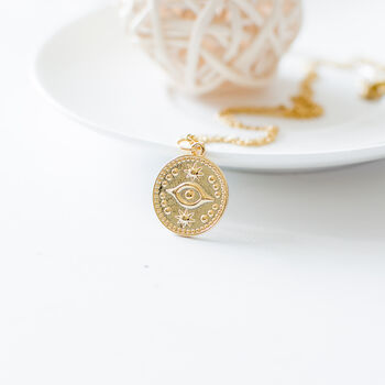 Evil Eye Coin Necklace, 2 of 8