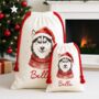 Personalised Husky Santa Sack, thumbnail 3 of 3