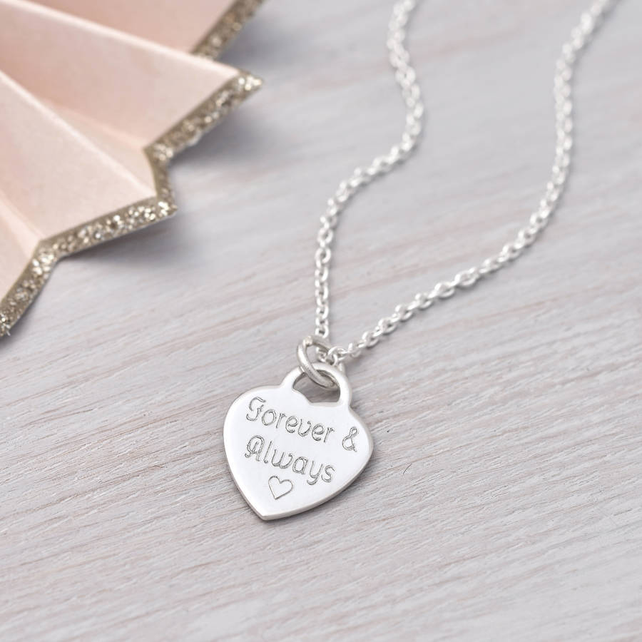 Personalised Sterling Silver Heart Charm Necklace By Hurleyburley ...