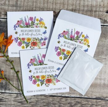 10 Wildflower Seed Packet Favours Colourful Butterflies, 5 of 6
