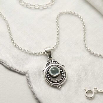 Sterling Silver Gemstone Victorian Necklace, 4 of 12