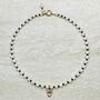 Marie Antoinette Pearl And Spinel Charm Necklace, thumbnail 1 of 4