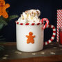 Christmas Gingerbread Lady Stoneware Festive Mug, thumbnail 1 of 5