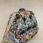 Multicoloured Blue Handcrafted Floral Clutch Bag, thumbnail 5 of 6