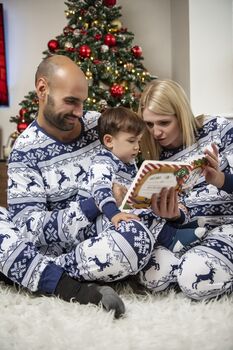 Christmas Pyjamas Family Matching Navy, 4 of 9