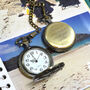 Personalised Bronze Pocket Watch Triple Horse Design, thumbnail 2 of 6