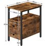 Narrow Side Table Bedside Table Shelf With Two Drawers, thumbnail 9 of 9