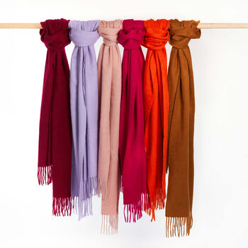 Pure Cashmere Scarf Smoke Rose, 5 of 8