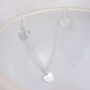 Sterling Silver Three Heart Charm Necklace, thumbnail 1 of 4