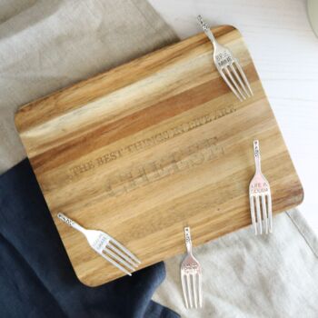 Cheese Board And Quote Forks, 2 of 6