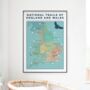 Hiking Trails Of England And Wales Map Art Print, thumbnail 5 of 7