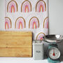 Rainbow Pattern Decorative Tea Towel, thumbnail 2 of 3