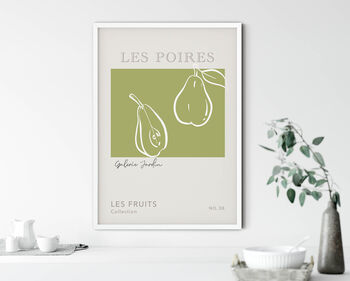 Abstract Pears Illustration Kitchen Art Poster, 4 of 7