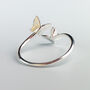 Sterling Silver Butterfly Adjustable Ring, thumbnail 3 of 6