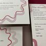 Modern, Wavy Bordered Invitation Suite In Pink And Red, thumbnail 2 of 8