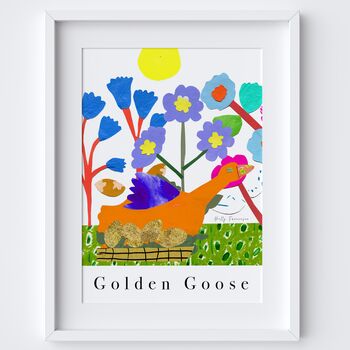 Golden Goose Art Print Painted Collage Poster, 2 of 2