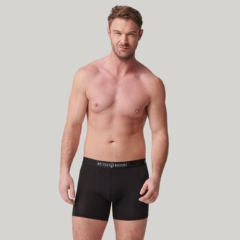 Multipack Four Pairs Of Men's Bamboo Trunks In Black, 2 of 6