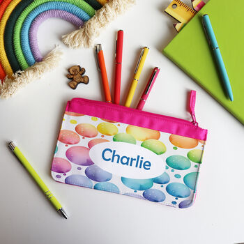 Personalised Rainbow Bubble Pencil Case, 9 of 12