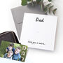 Personalised Card With Removable Metal Photo Keepsake For Dad, thumbnail 2 of 8