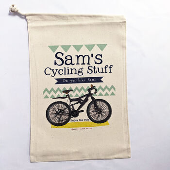 Personalised 'On Yer Bike' Cycling Storage Bag, 5 of 12