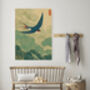 Japanese Swooping Swallow Landscape Art Print, thumbnail 3 of 4