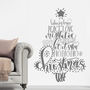 Calligraphy Christmas Tree Wall Sticker, thumbnail 1 of 3
