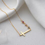 'My Faith, My Family' Birthstone Cross Necklace, thumbnail 3 of 10