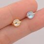 Sterling Silver Little Planet Stud Earrings, thumbnail 5 of 12