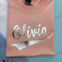 Baby Foil Personalised Name T Shirts, thumbnail 3 of 3