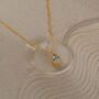 Gold Vermeil Green Quartz Necklace Alba, thumbnail 3 of 5