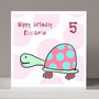 Personalised Turtle Girl Or Boy's Birthday Card, thumbnail 1 of 2