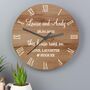 Personalised Happily Ever After Wood Effect Clock, thumbnail 3 of 3