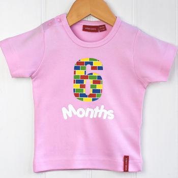 Personalised Children's Birthday Building Block T Shirt, 3 of 7