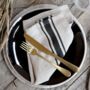 Set Of Four Charcoal Grain Sack Stripe Napkins, thumbnail 1 of 4