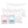 Silver Cloud Heart Print And White Pillowcase Set, thumbnail 1 of 8